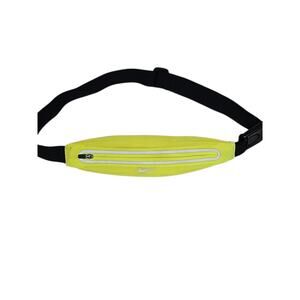 Nike Running Waist Pack Neon Yellow Slim Zip Belt Pouch Adjustable